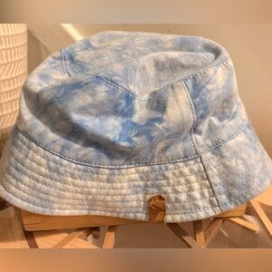 Kangol Light Blue and White Tie-Dye Bucket Hat